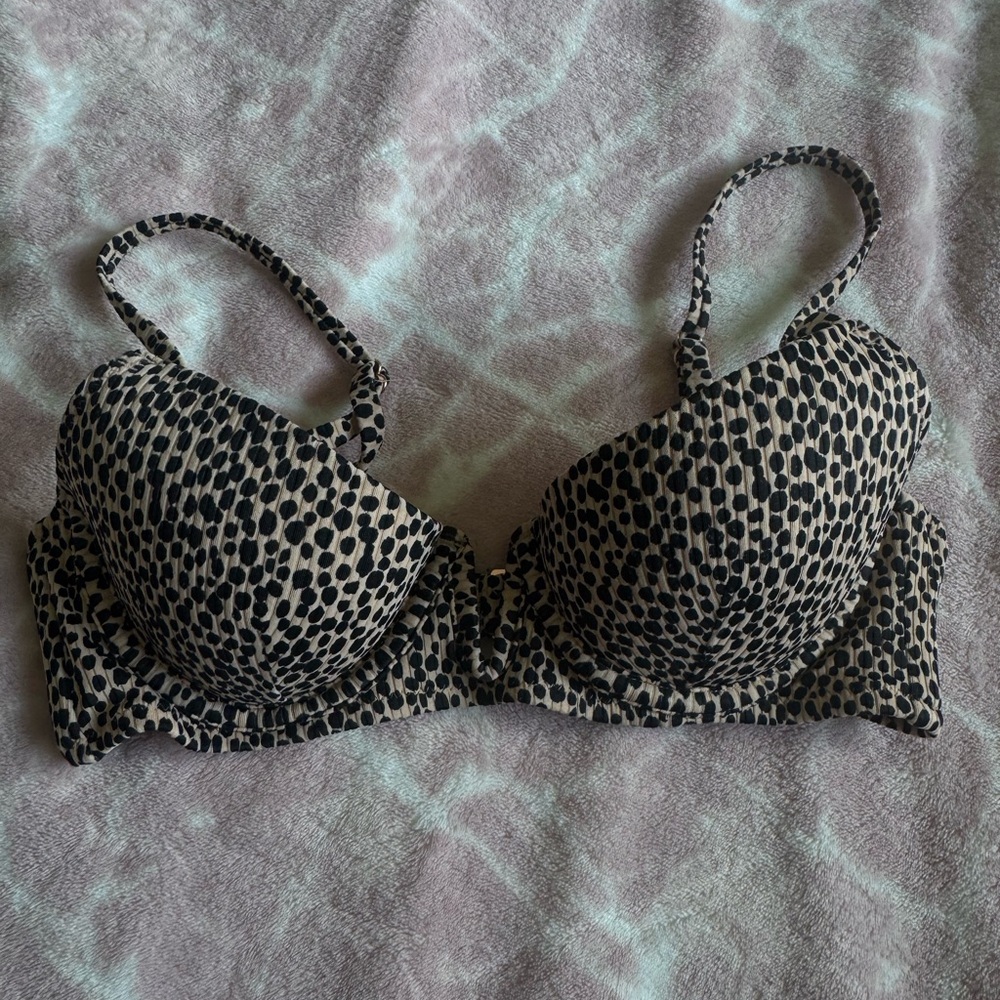 Shade & Shore Black and Tan Bikini with Underwire Support